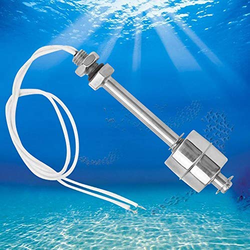 [Australia - AusPower] - Liquid Level Sensor, AC/DC 0~220V Stainless Steel Liquid Water Level Sensor Liquid Float Switch Tank Vertical Water Level Sensor for Pool Can 100mm 