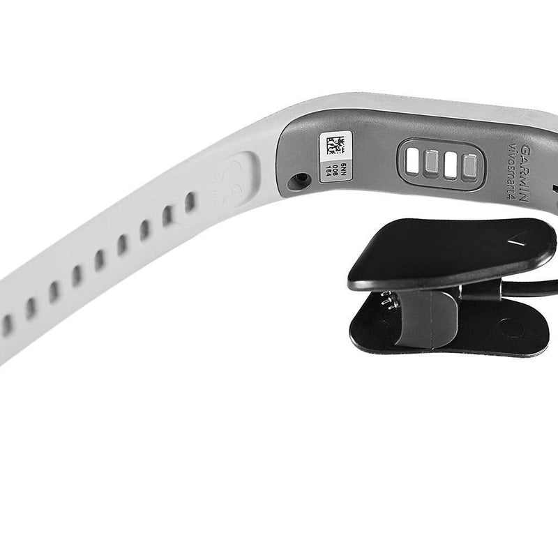 [Australia - AusPower] - EXMRAT Compatible with Garmin Vivosmart 4 Charger (2-Pack), 1m/3.3ft USB Charger Charging Cable Clip for Garmin Vivosmart 4 (Black, 2-Pack) 
