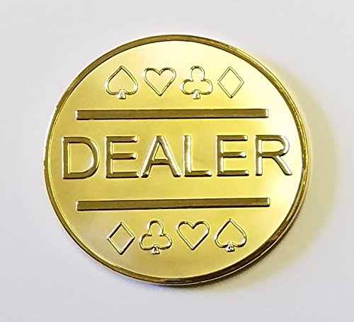 [Australia - AusPower] - Gold Plated Metal Dealer Button for Poker Games Such as Texas Hold'em 