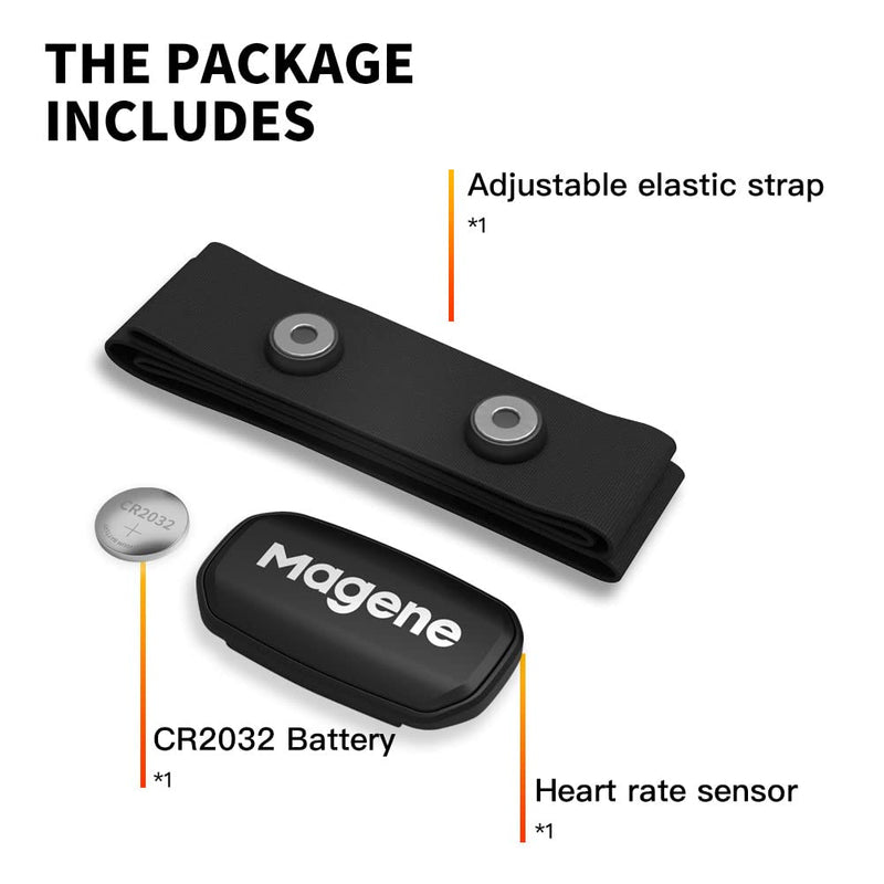 [Australia - AusPower] - Magene H303 Heart Rate Monitor, Heart Rate Sensor Chest Strap, Protocol ANT+/Bluetooth, Compatible with iOS/Android APPs 