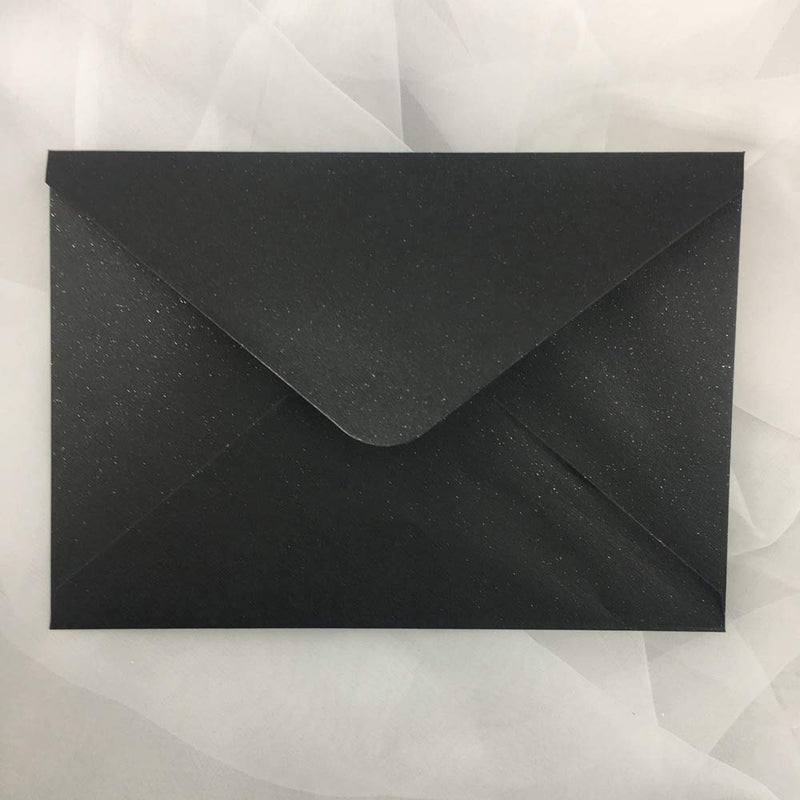 [Australia - AusPower] - 25 PCS Pearl Black A7 Envelopes,5.35 x 7.7 inches, Perfect for 5x7 Weddings Invitation Cards,Birthday Greeting RSVP Invite 