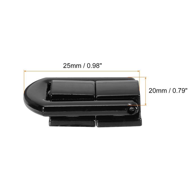 [Australia - AusPower] - uxcell 4Pcs Toggle Catch Lock, 0.98" x 0.79" (LxW) Zinc Alloy Hasp Lock Latch Clasp for Jewelry Box Wooden Case Toolbox, Black 0.98" x 0.79" 