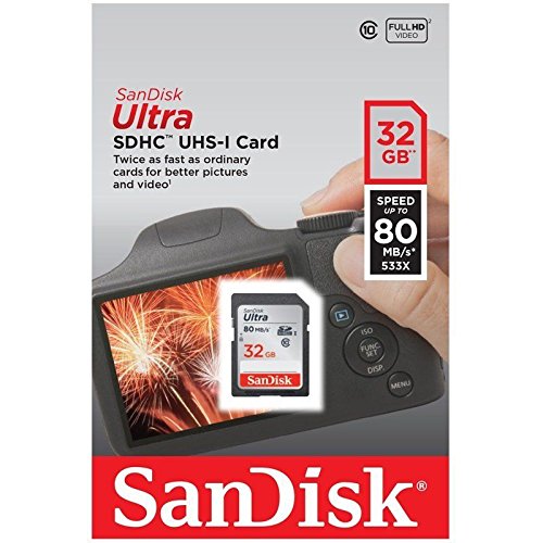 [Australia - AusPower] - SanDisk Ultra 32GB Class 10 SDHC UHS-I Memory Card up to 80MB/s (SDSDUNC-032G-GN6IN) 