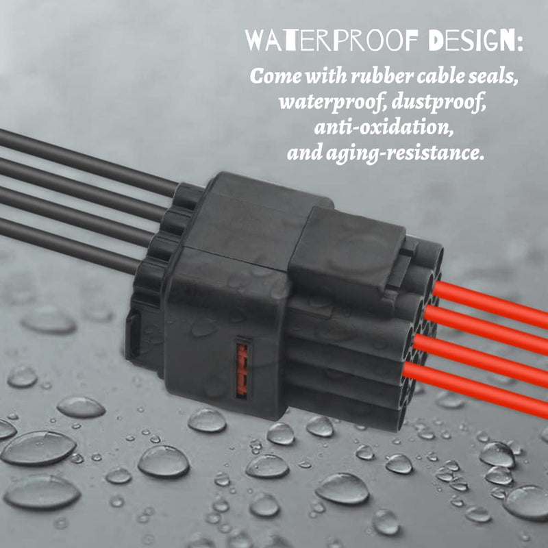 [Australia - AusPower] - WMYCONGCONG 5 Kits 16 Pin Way Waterproof Electrical Connector Plug for Car Automotive 