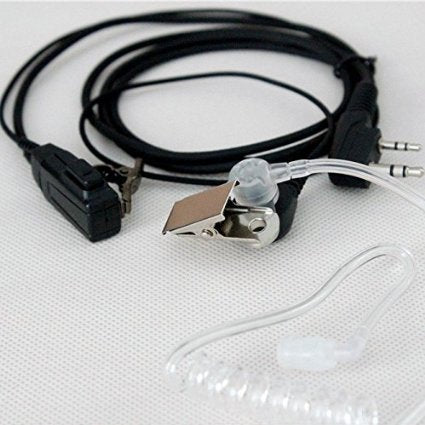 [Australia - AusPower] - 5Pcs NSKI Air Acoustic Earpiece Headset for Two Way Radios UV-5R UV-B6 BF-888S UV-B6 UV-B5 Walkie Talkies 2-Pin Jack 