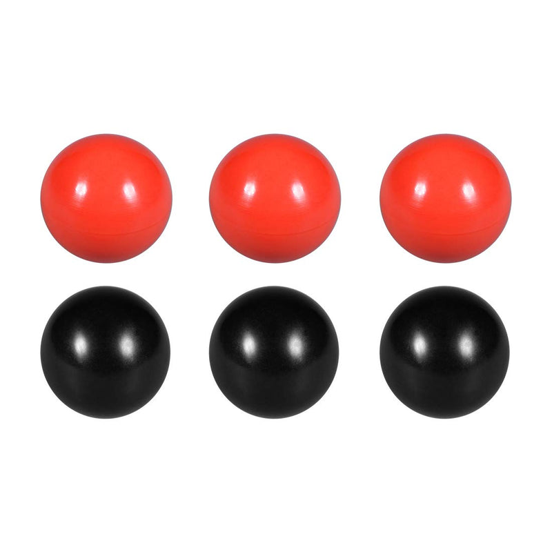 [Australia - AusPower] - uxcell Thermoset Ball Knob M10 Female Thread Machine Handle 35mm Diameter Smooth Rim Red 3Pcs / Black 3Pcs 