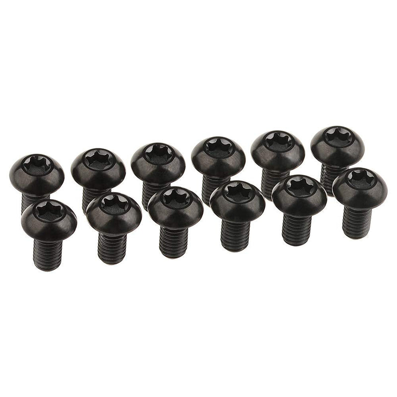 [Australia - AusPower] - Wanyifa 12Pcs Ti Titanium Bolts Torx M5x10 Bicycle Bike Disc Brake Cycle Rotor Screws Gr5 Black 