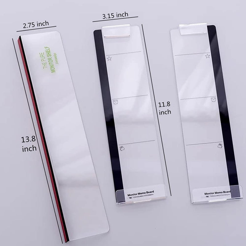[Australia - AusPower] - Fannuoncc Computer Monitor Message Board/ Monitors Side Panel/Lower Storage Board /Notes Memo Board Message for Monitors , with Phone Holder , 1Set (Left / Right / Below ) 