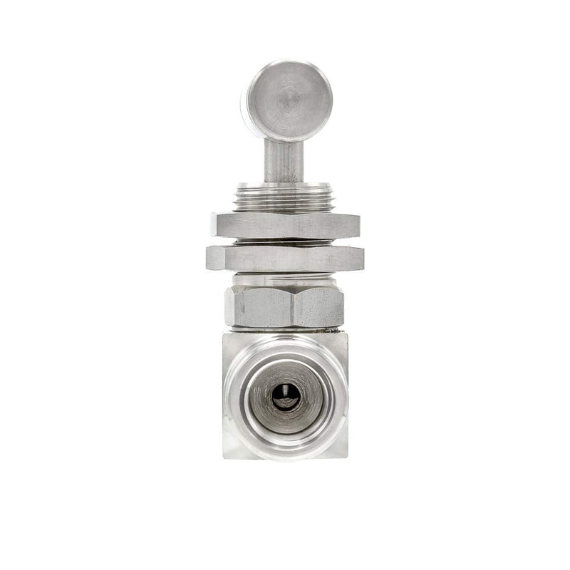 [Australia - AusPower] - PIC Gauge NV-SS-1/4-HS180-FFPM 316 Stainless Steel Straight Needle Valve with Hydraulic Service Seat, Panel Mount, 1/4" Female NPT x 1/4" Female NPT Connection Size, 10000 psi Pressure 