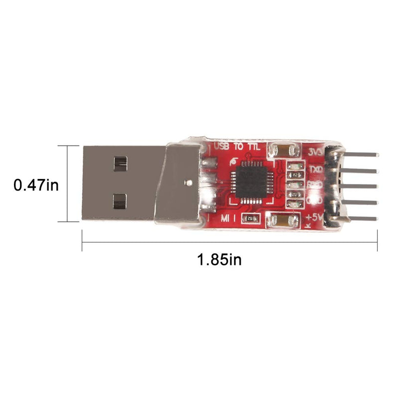 [Australia - AusPower] - Aitrip 3 Sets CP2102 Module USB to TTL 5PIN Serial Converter Adapter Module Downloader with Jumper Wires for UART STC 3.3V and 5V 
