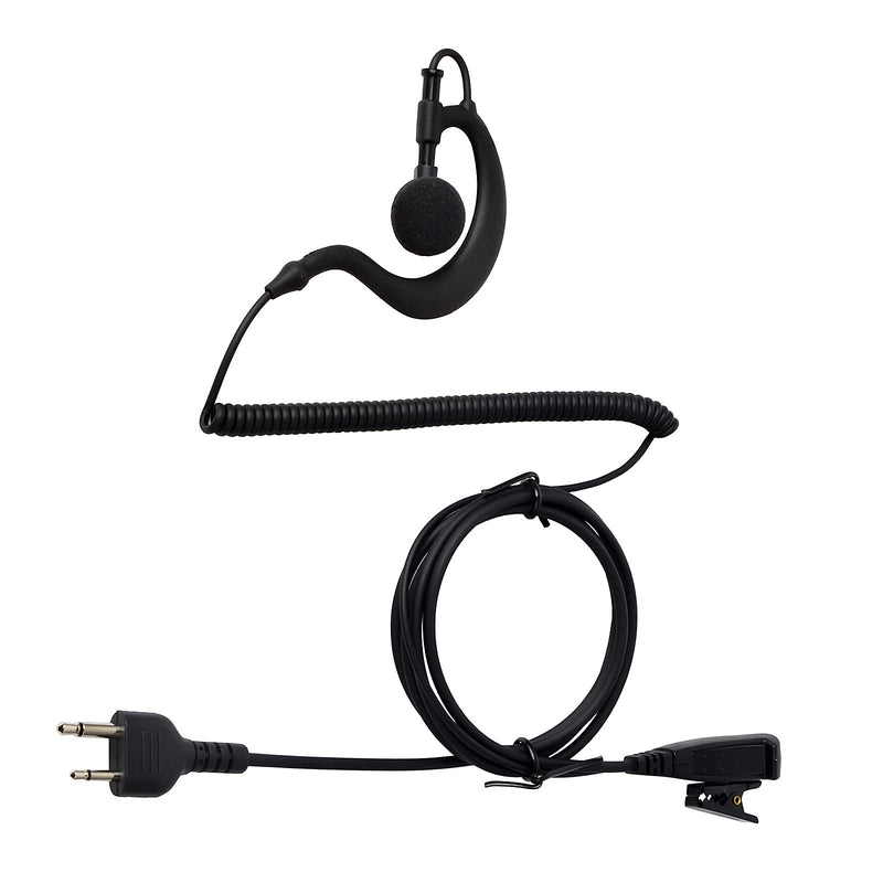 [Australia - AusPower] - HYS G Shape Soft Ear Hook Earpiece Low-Profile Headset for Icom IC-F24S IC-F31 IC-F3 IC-F4 IC-F3026S IC-4021 Midland 75-501 75-510 75-785 2-pin Portable Radio 