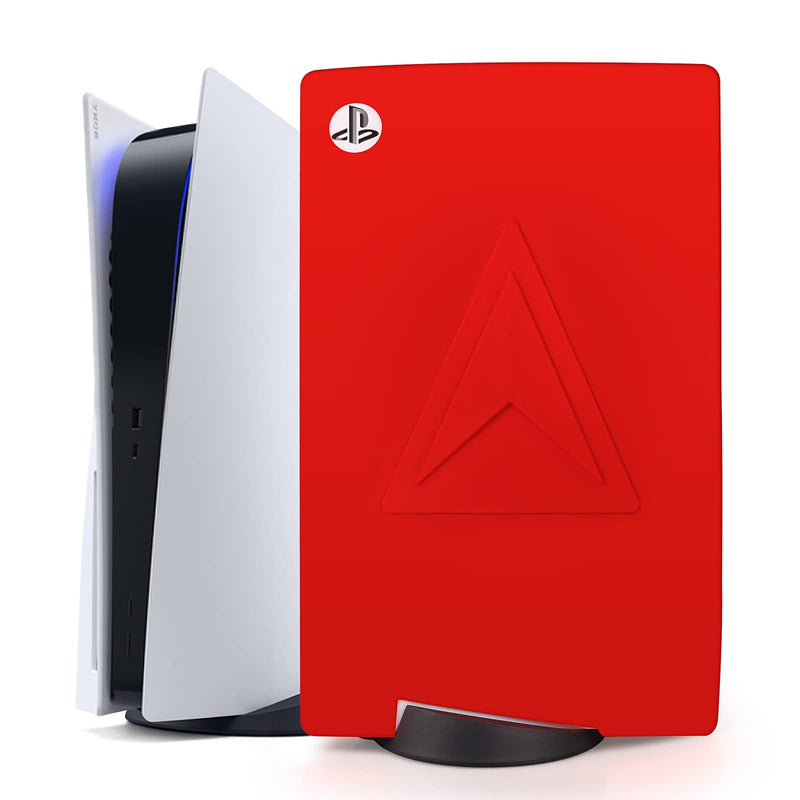 [Australia - AusPower] - Eyglo PS5 Console Silicone Cover-Anti-Dust Skin for Sony Playstation 5 Console Disc Edition, PS5 Console Repalcement Shell Plate Protector Anti-Scratch and Shockproof (Red) Red 