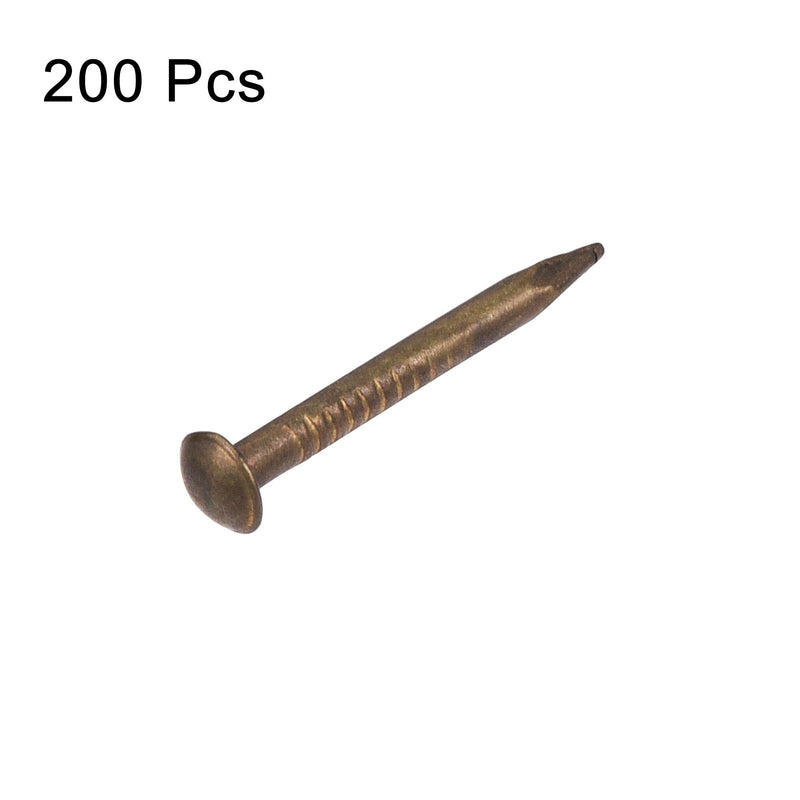 [Australia - AusPower] - uxcell Small Tiny Brass Nails 1.2x12mm for DIY Wooden Hardware Accessories 200pcs 