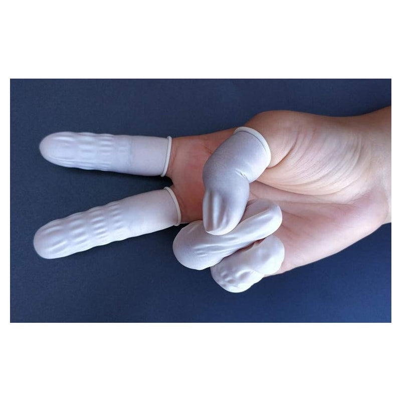 [Australia - AusPower] - ANSLYQA Finger Cots Latex (Medium,1200 Pcs) Disposable Finger Covers Anti Static Rubber Fingertips Protective for Electronic Repair,Crafting Industrial Apply Medium (1200 Count) 