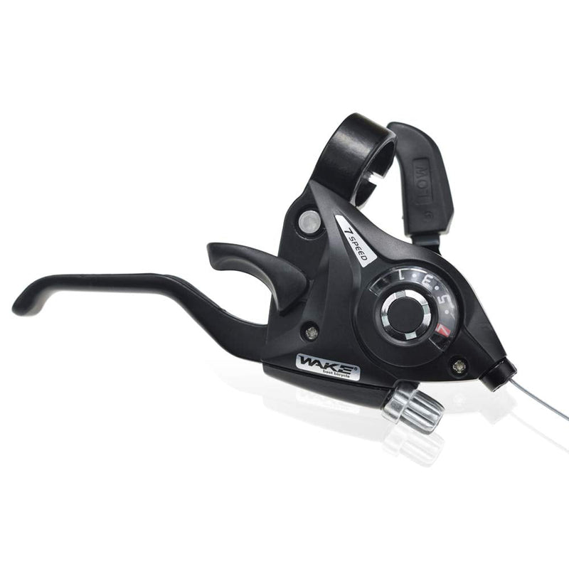 [Australia - AusPower] - Bicycle Brake Levers Shifter LITEONE 3x7 21 Speed Shifter with Gear Indicator and V Brake Cable for Moutain Bike, Road Bike, MTB, BMX, Fixie Gear, Cycling 