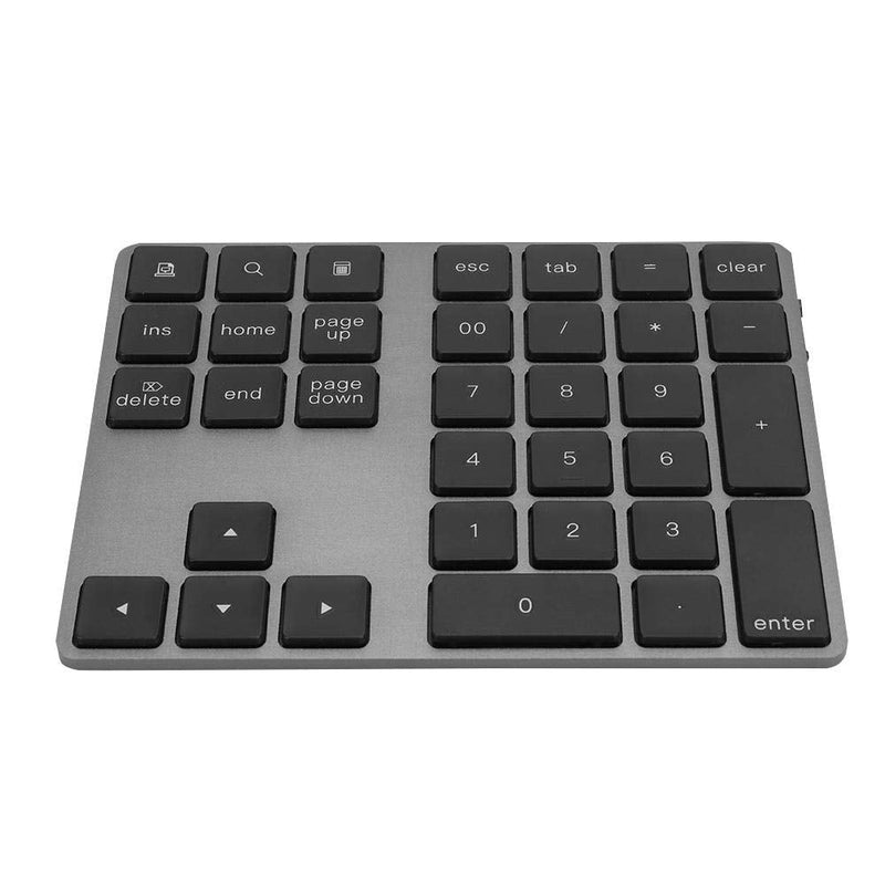 [Australia - AusPower] - Wired/Bluetooth Numeric Keypad, Portable Wireless Bluetooth 34-Key External Number Pad with 2 USB 3.0 Interface for Computer Laptop Windows, OS, Android(Black) Black 