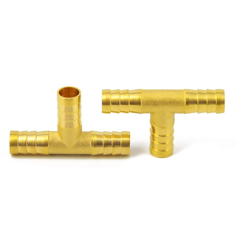 [Australia - AusPower] - Metaland Brass 3/4" Barbed Tee Fitting 3 Way T Shape Adapter with Hose Clamps 1PCS 3/4" x 3/4" x 3/4" 