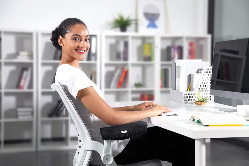 [Australia - AusPower] - Aloudy Arm Rest Pillow, 2021 New Size 11” Office Chair Armrest Cover Pads, Comfy Desk Chair Cushions for Elbows and Forearms(Large, Set of 2) 