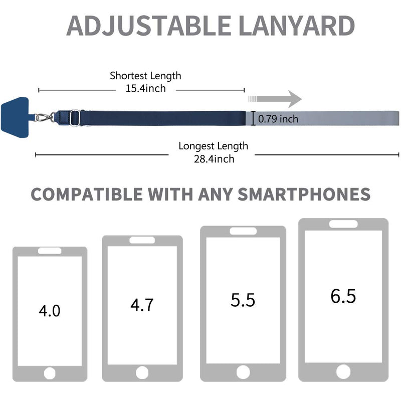 [Australia - AusPower] - Phone Lanyard, Cell Phone Lanyard Wrist Strap Universal for Any Smartphones Blue 