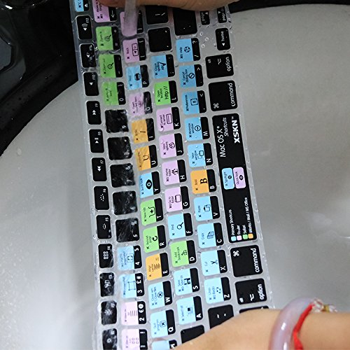 [Australia - AusPower] - XSKN Mac OS X Shortcut Silicone US and EU Common Version Keyboard Skin Cover for 2015 and Before 2015 Released MacBook Air Pro 13 15 17 Inch A1278 A1286 A1297 A1342 A1369 A1398 A1425 A1466 A1502 A1314 