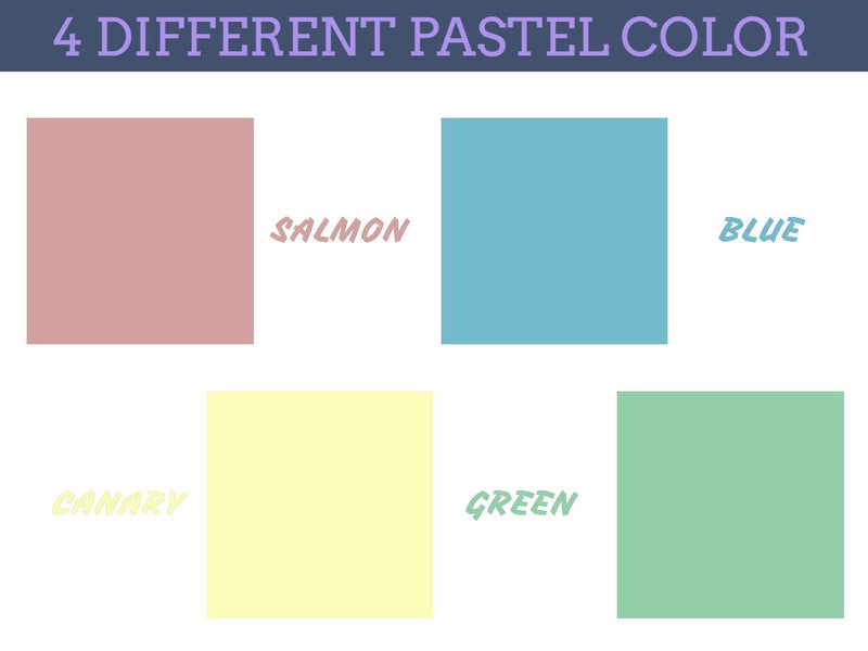 [Australia - AusPower] - 1InTheOffice Wide Filler Paper, Loose Leaf Binder Paper, Pastel, 8"W x 10.5"H, 200/Pack 