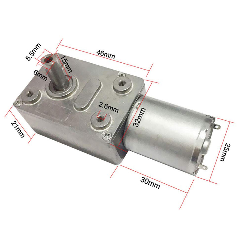 [Australia - AusPower] - Bringsmart JGY-370 12V 10rpm DC Worm Gear Motor 12 Volt High Torque Engine Mini Turbine Worm 12V Reducer Electric Motor Self-locking for DIY Mini Geared Motor (JGY-370 12V 10rpm) 