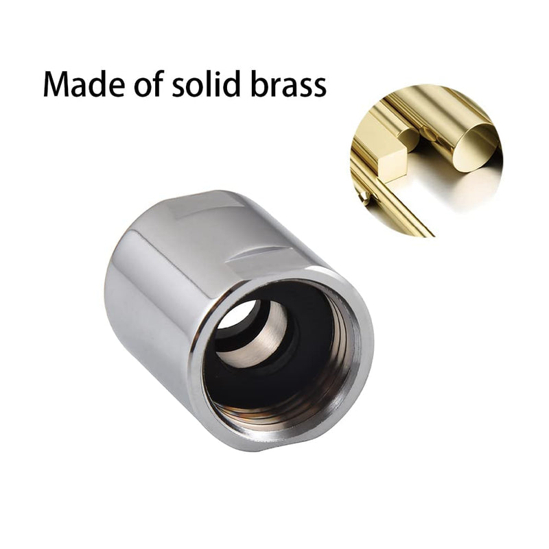 [Australia - AusPower] - Brass Pipe Fitting Coupling, Shower Coupling,1/2" x 1/2" G Female Thread, Chrome Coupling for Home Plumbing Pipes,Hose Extender Couplings 