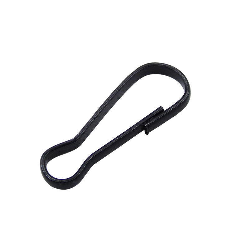 [Australia - AusPower] - 100Pcs Black Lanyard Snap Clip Hooks Metal Spring Hooks Spring Clips Lanyard Snap Hooks for Name Tag Badges Keychain Zipper Pull ID Cards Pet Tags Shower Curtains DIY Crafts 