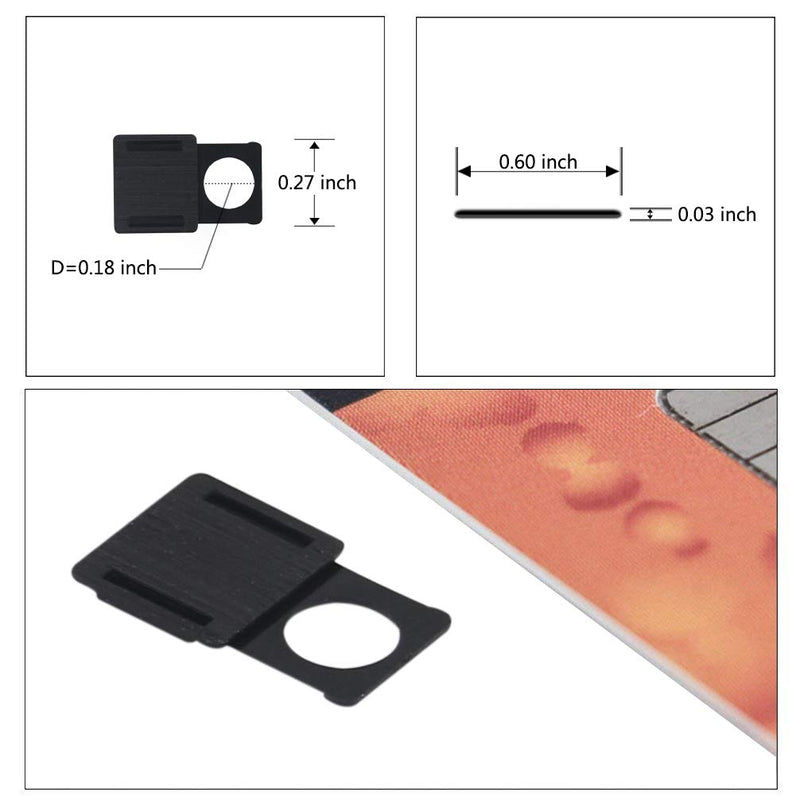 [Australia - AusPower] - ALXCD Webcam Slider Cover for Laptop, 3 Pcs Ultra Thin 0.03 inch Plastic Slider Cover for Computer Laptop Mac Web Camera (Black) Black 