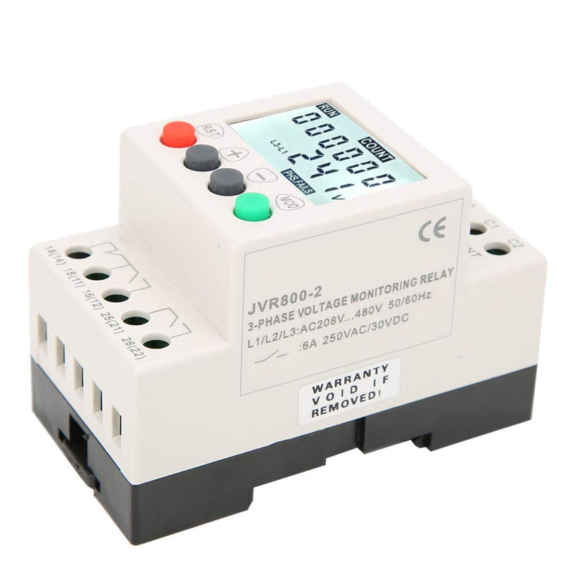 [Australia - AusPower] - Voltage Protection Relay, 3 Phase Voltage Sequence Relay JVR800-2 Voltage Protection Relay Under Over Voltage Protector 