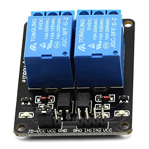 [Australia - AusPower] - DZS Elec 2pcs 2 Channel Relay Module with Optocoupler 5V Active Low Level Amplifier Trigger JD-VCC Relay Power VCC Power 2 x Relay 