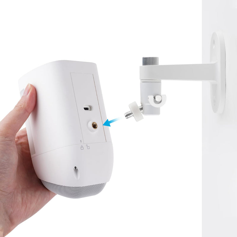 [Australia - AusPower] - 2Pack Security Wall Mount for Ring Spotlight Cam Plus/Pro (Battery), 360° Adjustable Indoor/Outdoor Mounting Bracket for Ring Surveillance Camera System - White 