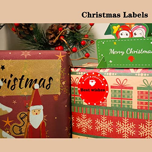 [Australia - AusPower] - Phomemo Christmas Circle Label for M110/M110S/M120/M200/M220 Label Maker-Clear Printing, Good Adhesive, 50 x 50mm, 1.96" x 1.96", Red 