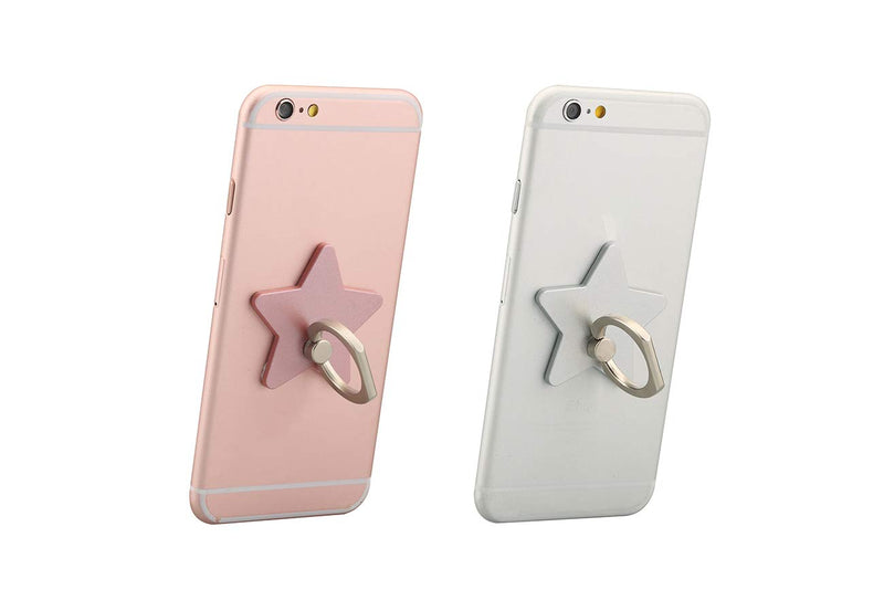 [Australia - AusPower] - lenoup z179 (4 pcs) Cell Phone Holder,Star Phone Ring Kickstand,Universal 360 Rotation Cell Phone Finger Ring Grip for Almost All Phones/Pad(4 Color Star) 