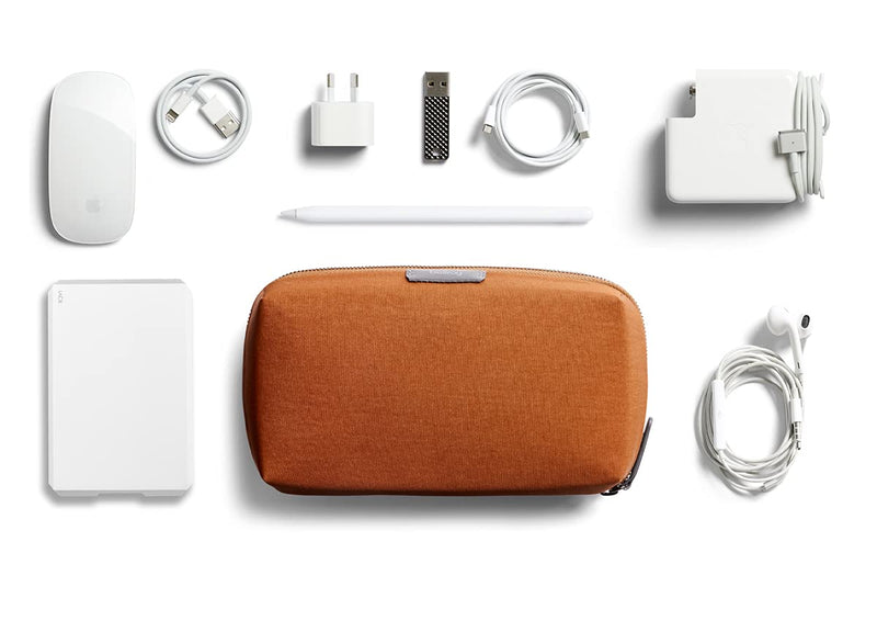 [Australia - AusPower] - Bellroy Tech Kit (Tech Accessories Organizer Pouch, Zipper Closure Design, Stores Power Bank, Phone Charger, Cables & More, Internal) Bronze 
