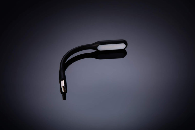 [Australia - AusPower] - Schatzii | LED Laptop & Reading Light | High Intensity LED Light Powered by Any 2.0 & 3.0 USB Port on Laptop - No Batteries Needed | Adjustable & Bendable Light | Black 