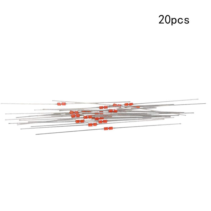 [Australia - AusPower] - Fielect 20PCS NTC Thermistors Resistors MF58 3950B 100K Ohm Glass Sealed Temperature Sensors MF58 100K 