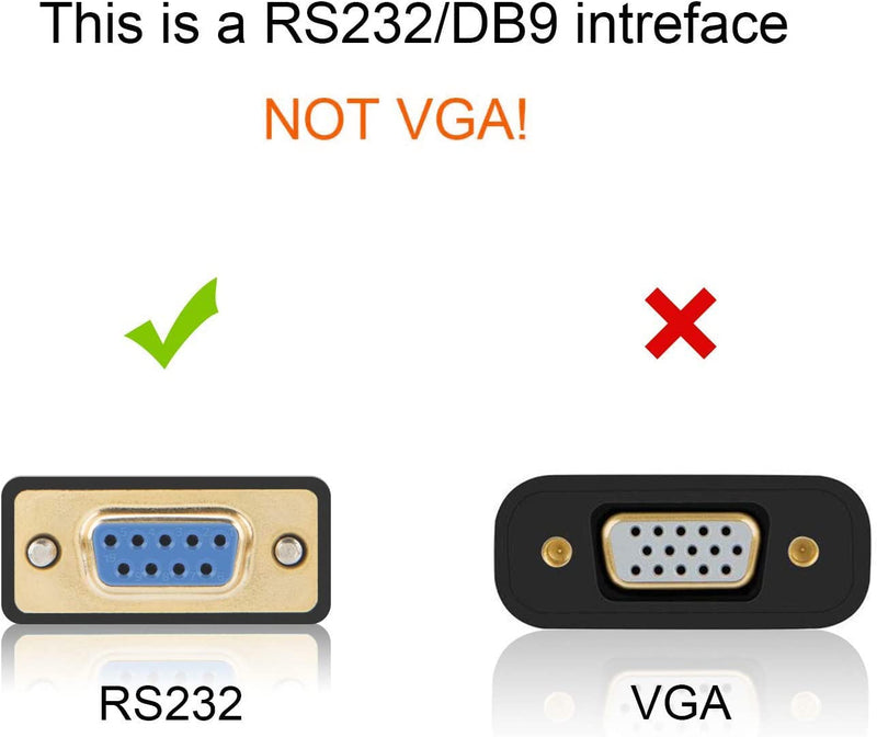 [Australia - AusPower] - USB to RS232 Adapter with PL2303 Chipset, CableCreation 6.6ft USB 2.0 Male to RS232 Female DB9 Serial Converter Cable for Cashier Register, Modem, Scanner, Digital Cameras, CNC,Black 6.6ft/2M 