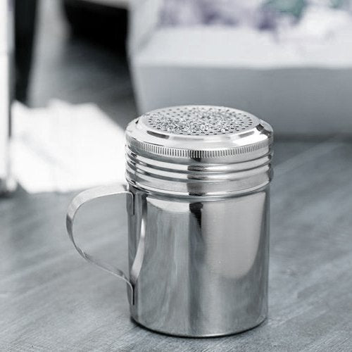 [Australia - AusPower] - 10 Oz Stainless Steel Dredge Shaker with Handle, Spice Dispenser for Cooking/Baking by Tezzorio 1 