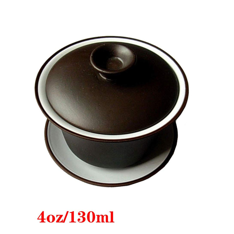 [Australia - AusPower] - Yixing Teacup Chinese Kungfu Tea Bowl Classic Gaiwan Cup Black 