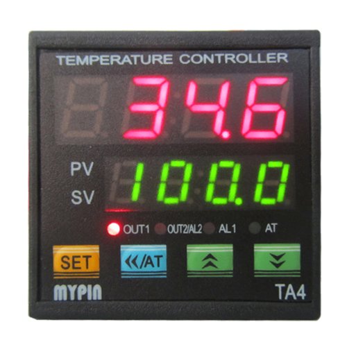 [Australia - AusPower] - F/C PID Temperature Controller, AGPtEK Dual Display Digital Programmable Temperature Control TA4-SSR Solid State Relay with 2 Alarms 