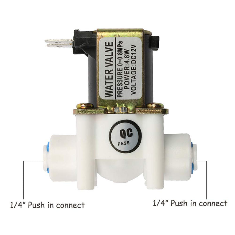 [Australia - AusPower] - Beduan 12V 1/4" Inlet Water Solenoid Valve Normally Closed for RO Reverse Osmosis Pure System 1/4” 12V 
