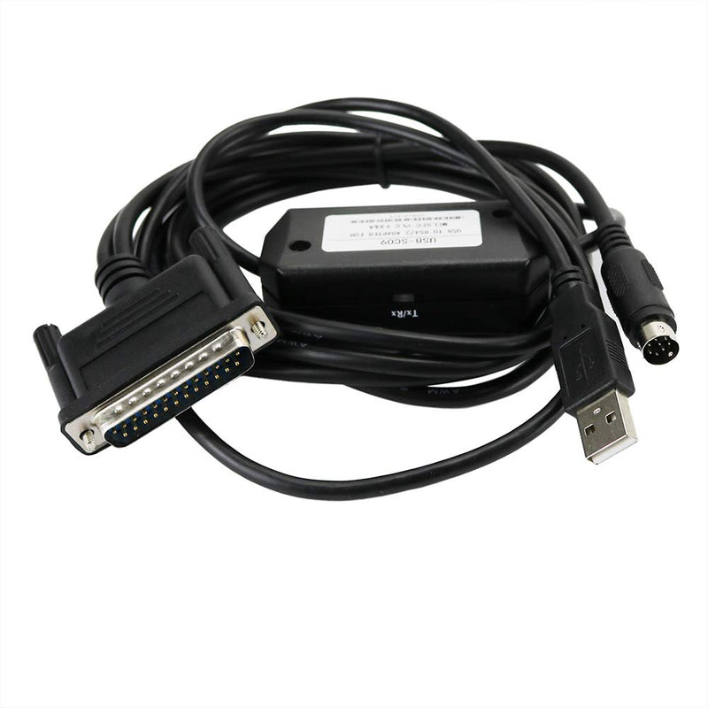 [Australia - AusPower] - Avanexpress PLC Cable USB-SC09 A Series Interface, Compatible with PLC Programming Cable FX Series USB to RS422 Adapter 
