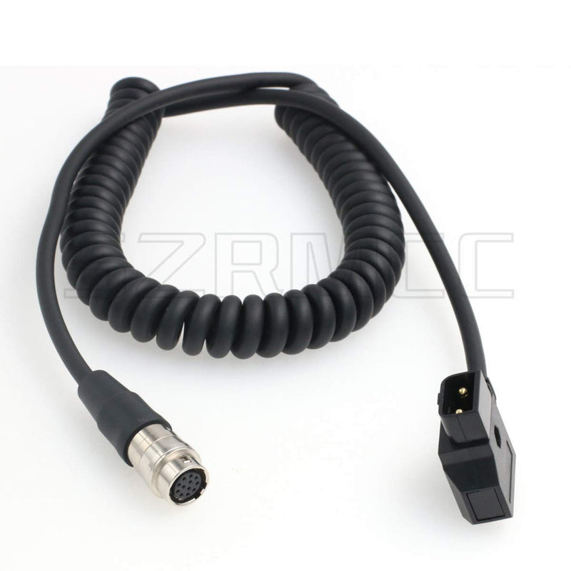 [Australia - AusPower] - SZRMCC D tap to 12Pin Hirose Female Coiled Cable GH4 Power for Canon Fujinon Nikon B4 2/3" Lens (Coiled Cable) 