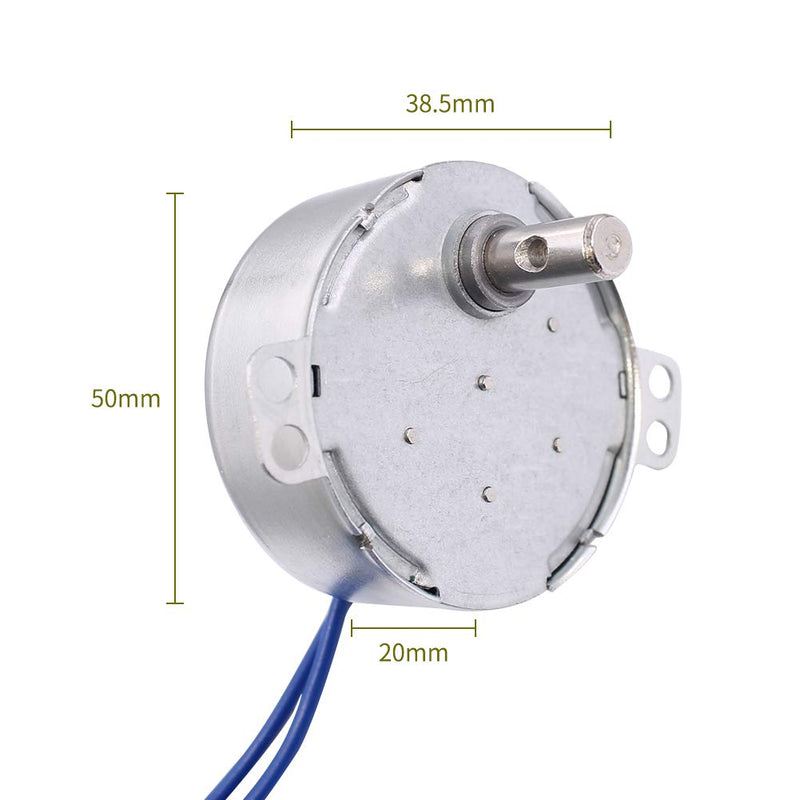 [Australia - AusPower] - WOWOONE 1pc Synchronous Motor with Wire, AC 100-127V 50/60Hz 4W CCW/CW (5-6 RPM) Turntable Motor Electric Synchron Motor for Cup Turner, Cuptisserie, Tumbler Cup Rotator with 7mm Flexible Coupling 