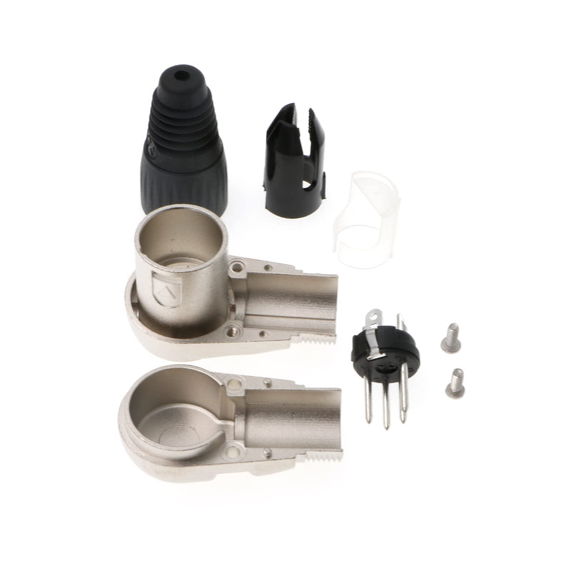 [Australia - AusPower] - XLR 4 pin Male Connector for ARRI Monitor DSLR Rig 3 pcs Right Angle 90 Degree XLR 4 pin Male XLR 4-Pin Male 