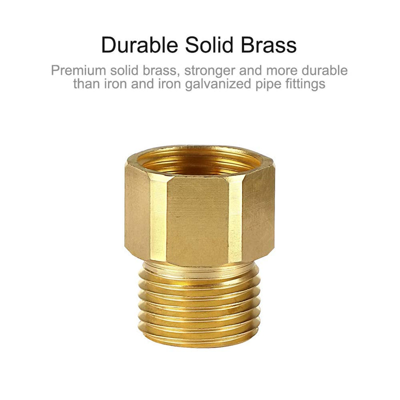[Australia - AusPower] - KWODE 1/2” Male to 1/2” Female Faucet Adapter Lead Free Brass constructed Sold in Pairs Faucet Pipe Fitting 