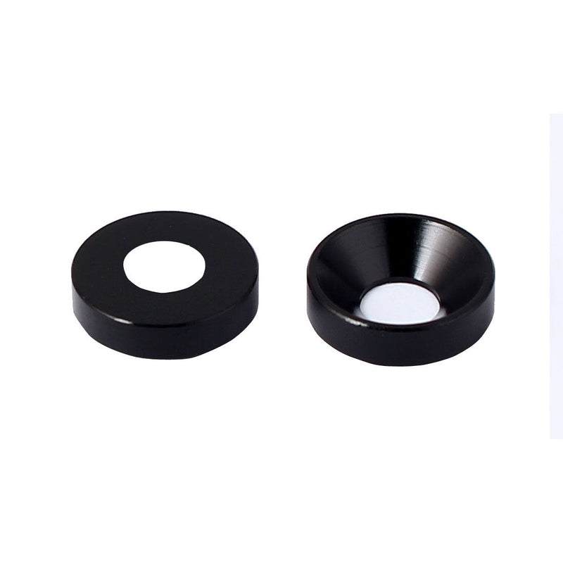 [Australia - AusPower] - uxcell M5 5mm Flat Head Screw Bolt Aluminum Countersunk Washers Black 12 Pcs 