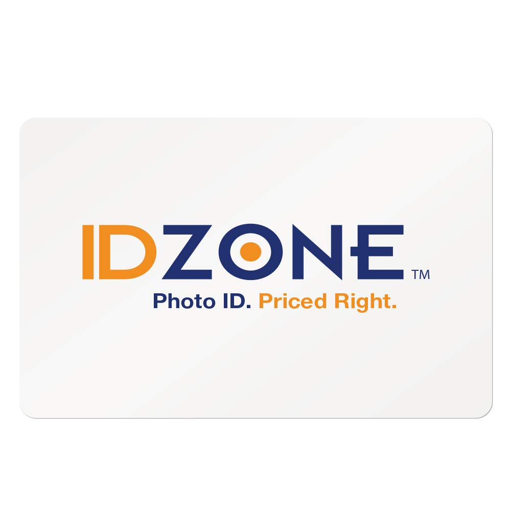 ID Zone Premium White Blank Plastic CR80 30 Mil PVC Cards for ID Badge Printers (100 Pack) 100