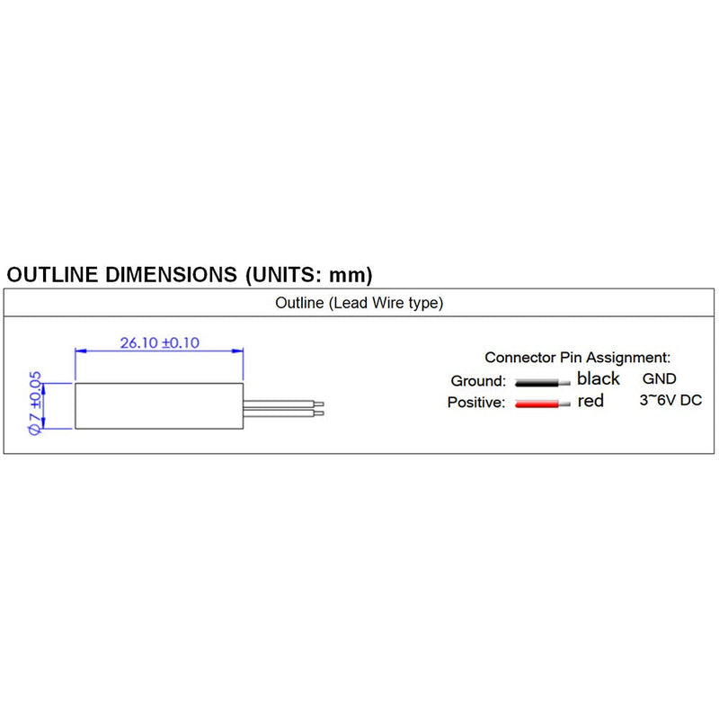 [Australia - AusPower] - Quarton Laser Module VLM-520-73 LPT (Direct Green DOT Laser Module, 3~6V) 
